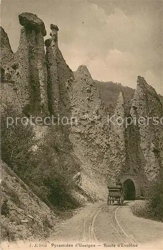 AK / Ansichtskarte Evolene_VS Pyramides d Useigne Route d Evolene 