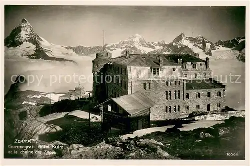 AK / Ansichtskarte Zermatt_VS Gornergrat Hotel Kulm Bergwelt Walliser Alpen Zermatt_VS