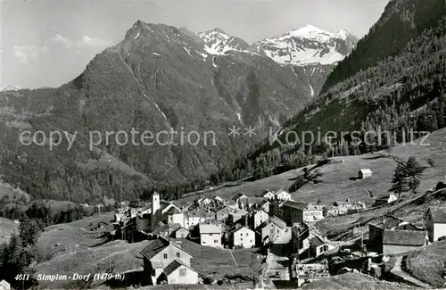 AK / Ansichtskarte Simplon_Dorf_Simplondorf_VS Panorama Bergdorf Walliser Alpen 