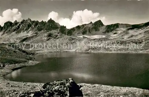 AK / Ansichtskarte Gruben_VS Bergsee Meidensee mit Meidenpass Bergwelt Walliser Alpen Gruben_VS
