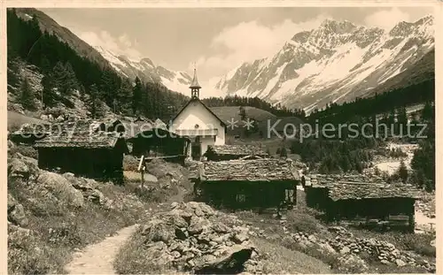 AK / Ansichtskarte Kuehmatt Bergdorf im Loetschental Ahnengrat Schienhorn Alpen 