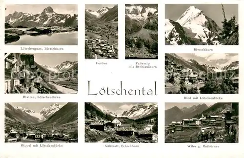 AK / Ansichtskarte Loetschental_VS Panorama Bergdoerfer Alpen 
