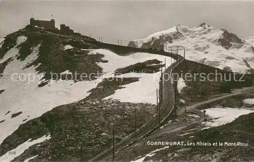AK / Ansichtskarte Gornergrat_Zermatt_VS Les Hotels et le Mont Rose 