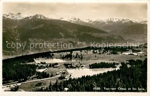 AK / Ansichtskarte Montana_VS Vue sur Crans et les Laes Montana_VS