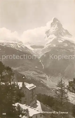 AK / Ansichtskarte Zermatt_VS Rifflealp et le Mont Cervin Zermatt_VS