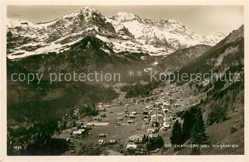 AK / Ansichtskarte Champery Vue generale Champery