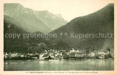 AK / Ansichtskarte Saint Gingolph_Haute_Savoie Lac Leman Vue generale et le Creux de Novel Saint Gingolph_Haute