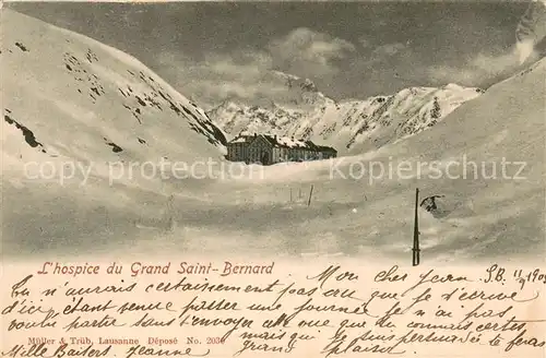 AK / Ansichtskarte Grand_St_Bernard Hospice du Grand Saint Bernard Grand_St_Bernard