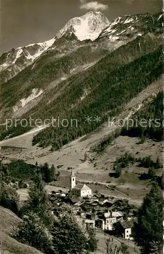 AK / Ansichtskarte Kippel_VS im Loetschental mit Bietschhorn 