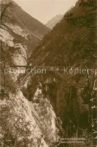 AK / Ansichtskarte Loetschbergbahn_BE mit Bietschtalbruecke 