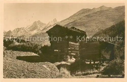 AK / Ansichtskarte Zermatt_VS mit Mischabel Zermatt_VS
