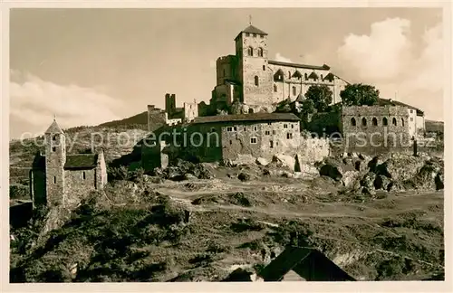 AK / Ansichtskarte Sion__Sitten_Seduno_VS Le Chateau de Valere cote nord et la Chapelle de Tous les Saints 