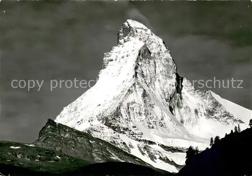 AK / Ansichtskarte Zermatt_VS mit Matterhorn Zermatt_VS