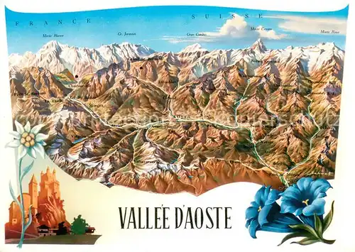 AK / Ansichtskarte Valle_d_Aosta Panoramakarte Valle_d_Aosta
