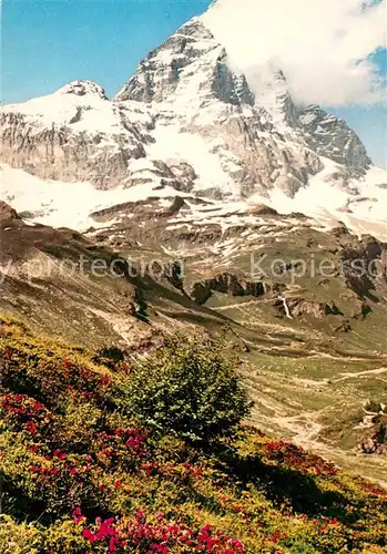 AK / Ansichtskarte Matterhorn_Mont_Cervin_4478m_VS bei Cervinia Breuil 