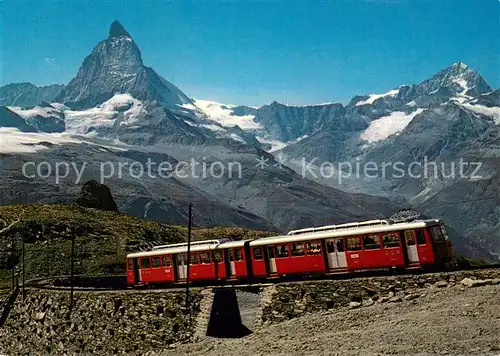 AK / Ansichtskarte Gornergratbahn_VS mit Matterhorn 