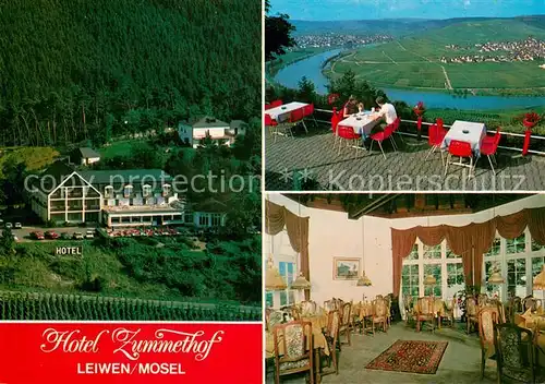 AK / Ansichtskarte Trittenheim_Mosel Hotel Zummethof Terrasse Gaststube Moselpartie Trittenheim Mosel