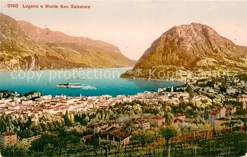 AK / Ansichtskarte Lugano_Lago_di_Lugano e Monte San Salvatore Lugano_Lago_di_Lugano