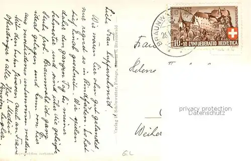 AK / Ansichtskarte Braunwald_GL Braunwaldbahn mit Toedikette Braunwald GL