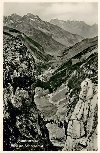 AK / Ansichtskarte Klausenpass Blick ins Schaechental Klausenpass