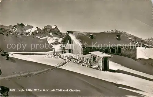 AK / Ansichtskarte Toedi_3623m_GL Leglerhuette mit Toedi und Clariden 