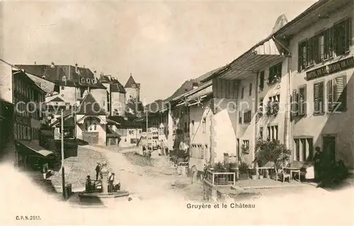 AK / Ansichtskarte Gruyere_Gruyeres_FR et le Chateau 