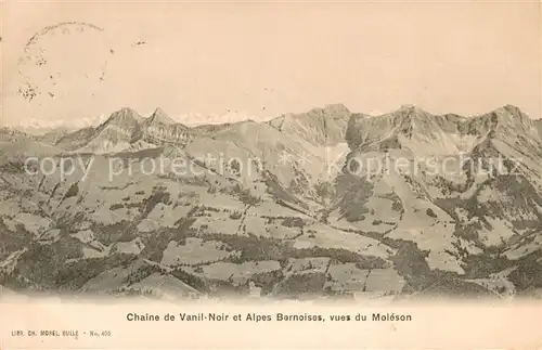 AK / Ansichtskarte Vanil_Noir et Alpes Bernoises vues du Moleson Vanil_Noir
