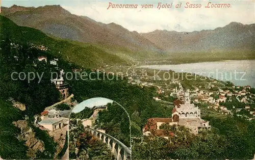 AK / Ansichtskarte Locarno_TI Panorama Hotel al Sasso Madonna di Sasso Locarno_TI