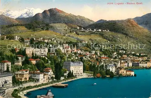 AK / Ansichtskarte Lugano_Lago_di_Lugano Nuovo Quai Lugano_Lago_di_Lugano