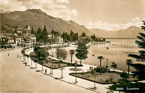 AK / Ansichtskarte Locarno_TI Panorama Promenade Locarno_TI