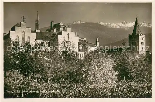 AK / Ansichtskarte Sion__Sitten_Seduno_VS Le Seminaire et la Cathedrale 