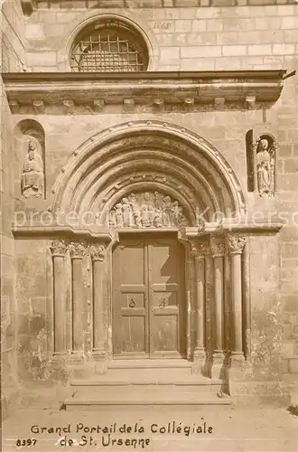AK / Ansichtskarte Saint_Ursanne Grand Portail de la Collegiale Saint Ursanne