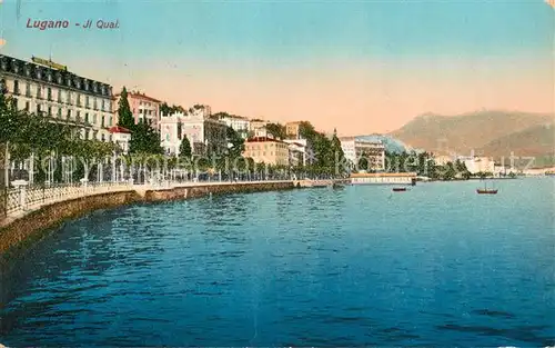 AK / Ansichtskarte Lugano_Lago_di_Lugano Il Quai Lugano_Lago_di_Lugano