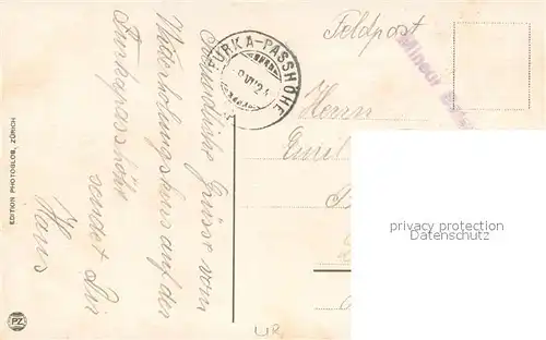 AK / Ansichtskarte Furkapasshoehe Panorama Feldpost Furkapasshoehe