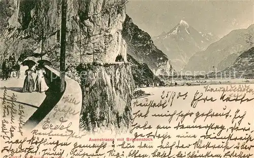 AK / Ansichtskarte Axenstrasse mit Brixenstock Axenstrasse