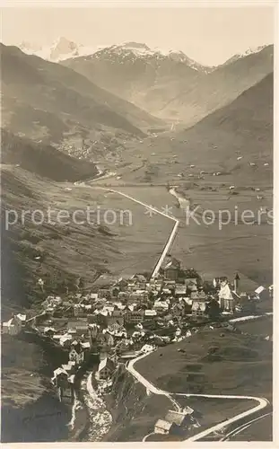 AK / Ansichtskarte Andermatt_UR Panorama mit der Furka 