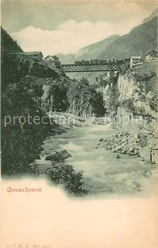 AK / Ansichtskarte Goeschenen_Goeschenen_UR mit Eisenbahnbruecke 