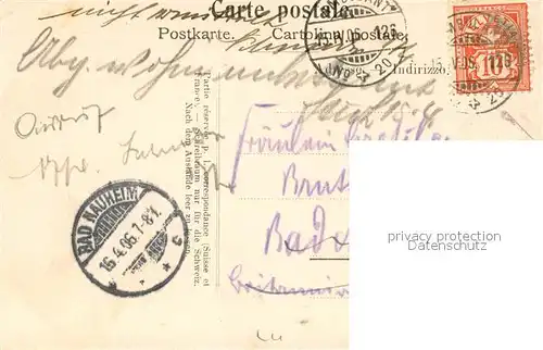 AK / Ansichtskarte Luzern__LU Panorama mit Rigi und Bahnhof 