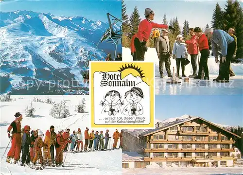 AK / Ansichtskarte St_Michael_Lungau Hotel Sonnalm Skigruppe Eisstockschiessen St_Michael_Lungau