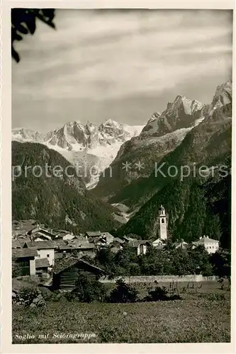 AK / Ansichtskarte Soglio mit Scioragruppe Soglio