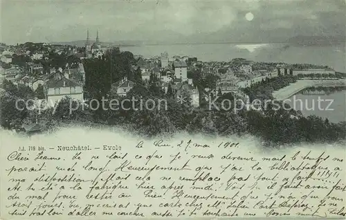 AK / Ansichtskarte Neuchatel_NE Evole Panorama Neuchatel NE