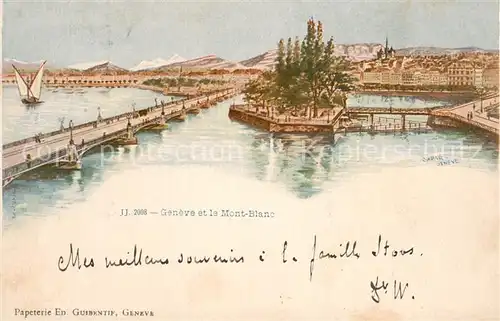 AK / Ansichtskarte Geneve_GE et le Mont Blanc Geneve_GE