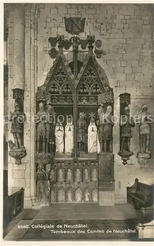 AK / Ansichtskarte Neuchatel_NE Collegiale de Neuchatel Tombeaux des Comtes de Neuchatel Neuchatel NE