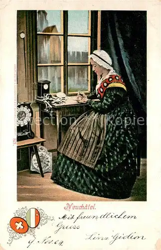 AK / Ansichtskarte Neuchatel_NE Trachtenmaedchen aus Neuchatel Neuchatel NE