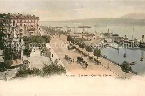 AK / Ansichtskarte Geneve_GE Quai du Leman Geneve_GE