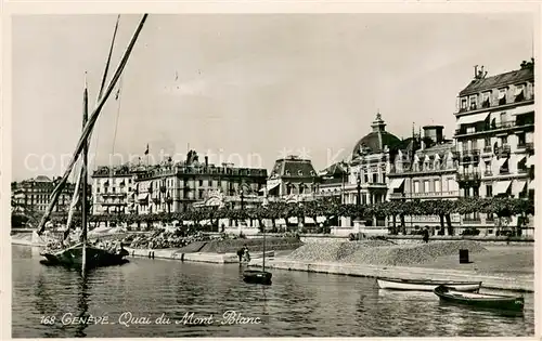 AK / Ansichtskarte Geneve_GE Quai du Mont Blanc Geneve_GE