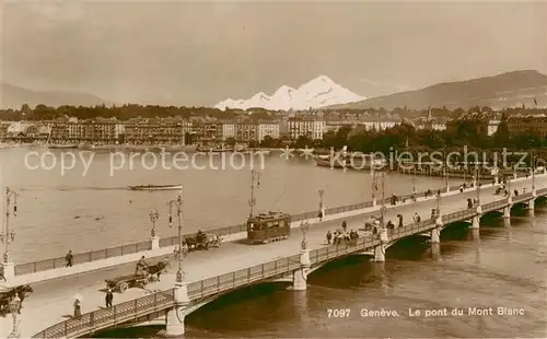 AK / Ansichtskarte Geneve_GE Le pont du Mont Blanc Geneve_GE