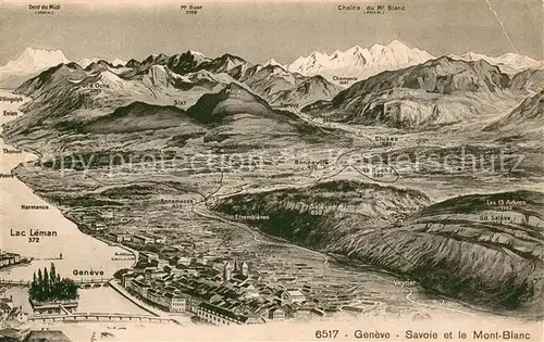 AK / Ansichtskarte Geneve_GE Savoie et le Mont Blanc Geneve_GE