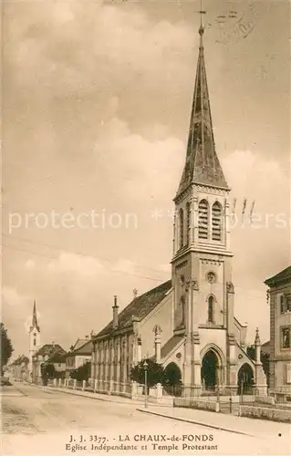 AK / Ansichtskarte La_Chaux de Fonds_NE Eglise Independante et Temple Protestant 