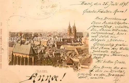 AK / Ansichtskarte Basel_BS Stadtansicht Basel_BS